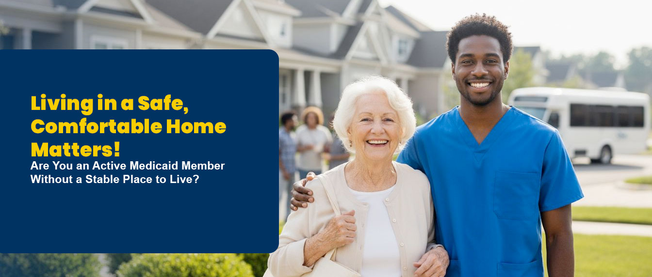 Resident receiving safe, healthy housing support services